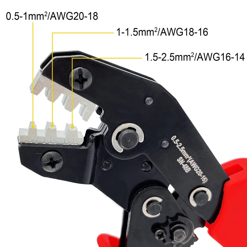 Twippo Crimping Tool with Ratchet  Ratcheting Wire Crimper Tool for Open Barrel Terminal Connectors  Electrical Crimping Tool  Crimping Pliers for 20-14 AWG - Image 3